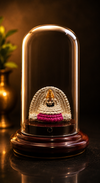 Khatu Shyam Ji – 999 Pure Silver Idol in Glass Dome