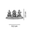925 Silver Lakshmi Ganesh Saraswati Ji 2D Idol Set