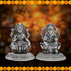 925 Pure Silver Lakshmi Ganesh Ji 2D Idol