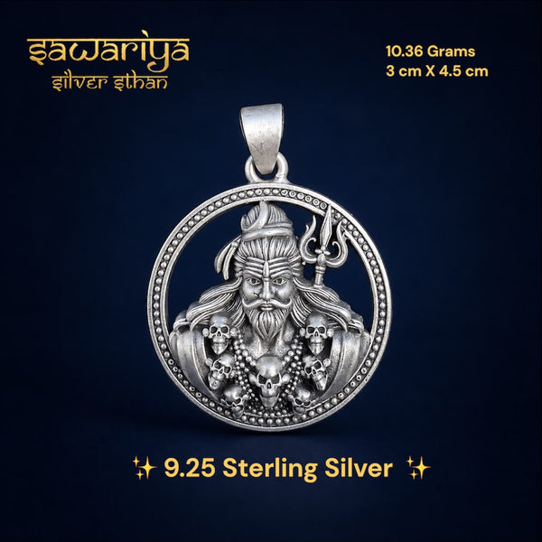 Bholenath Blessing Pendant– 9.25 Sterling Silver
