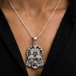 Laxmi Vishnu Ji 925 Silver Pendant