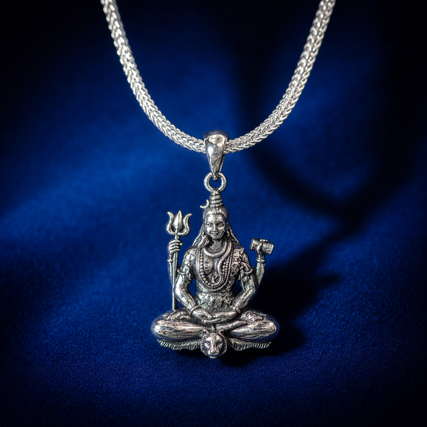Shiv Ji 925 Silver Pendant