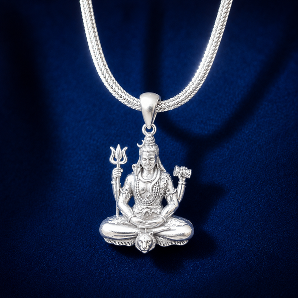 Shiv Ji 925 Silver Pendant