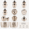 Silver Kalash Style Sindoor Daani – Om & Satiya Motif | 999 Pure Silver