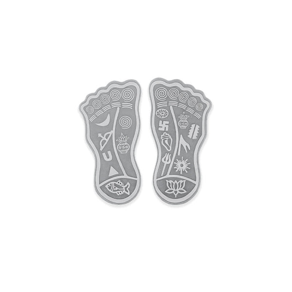 999 Pure Silver Lakshmi Charan Paduka for Home & Office