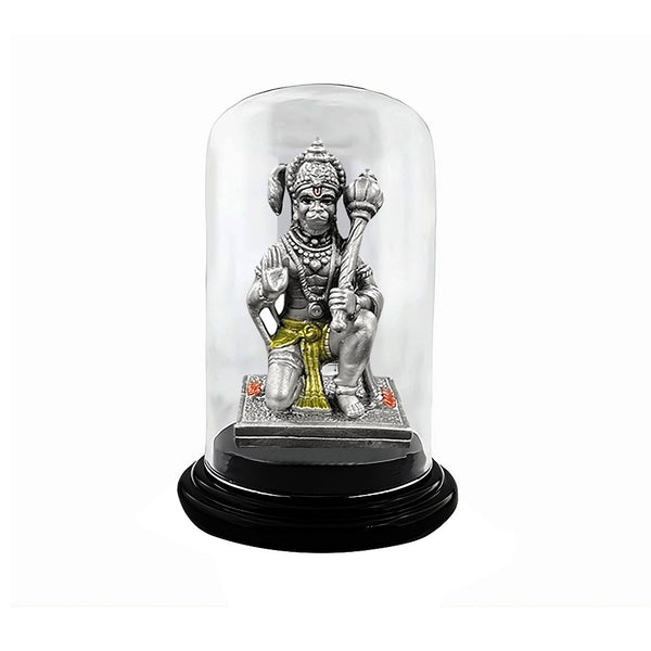 999 Silver Hanuman Idol for Office Desk & Car Dashboard