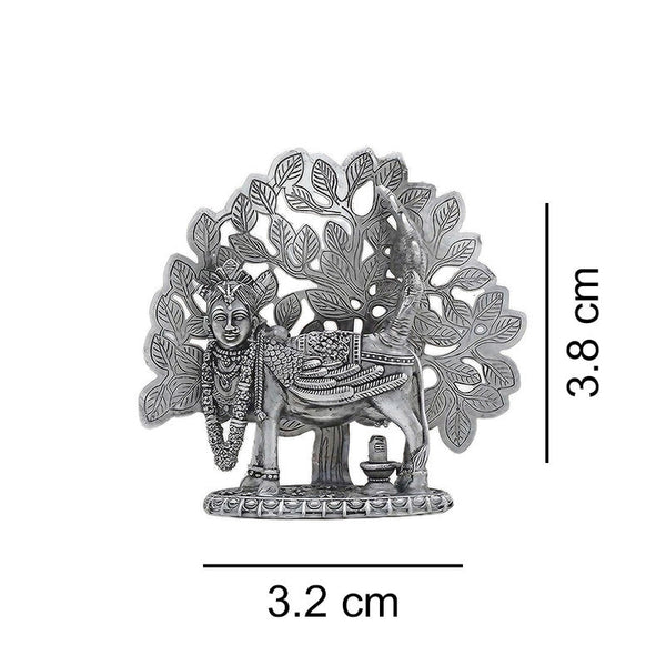 925 Pure Silver Kamdhenu Cow 3D Idol
