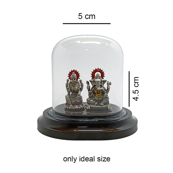 999 Silver Lakshmi Ganesh Ji for Office Desk & Car Dashboard
