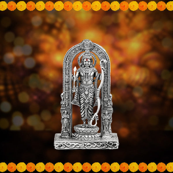 925 Silver Ram Lalla Virajmaan 3D Idol