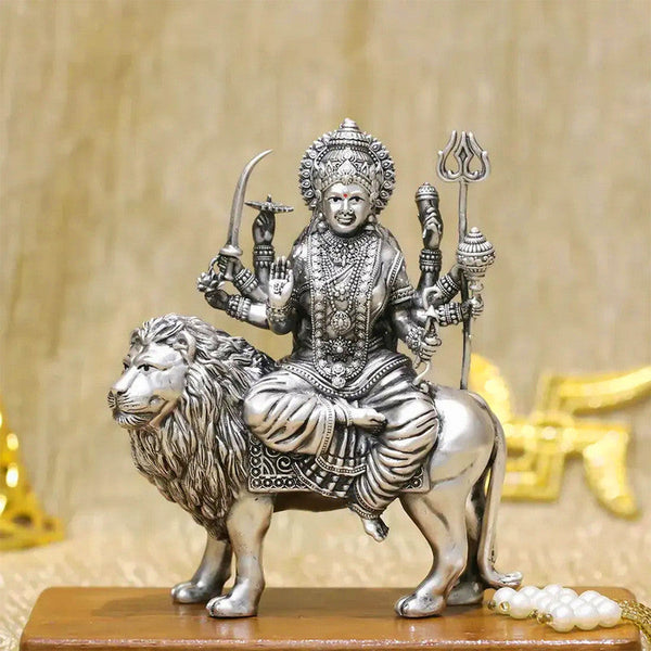 925 Silver Ambey Mata Ji 3D Idol