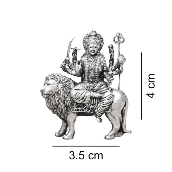 925 Silver Ambey Mata Ji 3D Idol