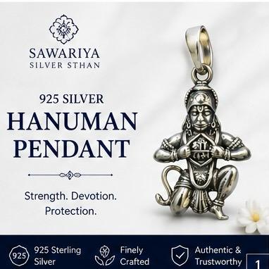 Hanuman Ji 925 Silver Pendant