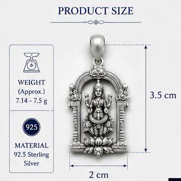 Lakshmi Ji 925 Silver Pendant