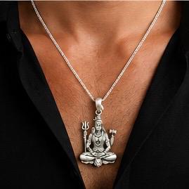 Shiv Ji 925 Silver Pendant