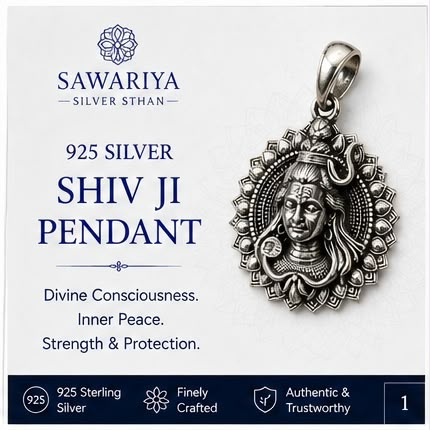 SHIV JI — 925 Silver Pendant
