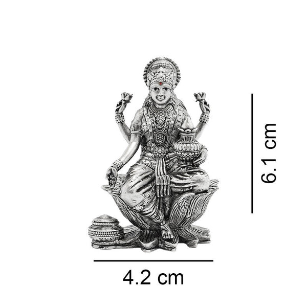925 Pure Silver Lakshmi Ji 3D Idol