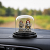 999 Silver Lakshmi Ganesh Ji for Office Desk & Car Dashboard