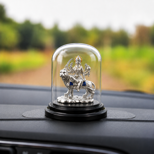999 Silver Ambey Mata Idol for Office Desk & Car Dashboard