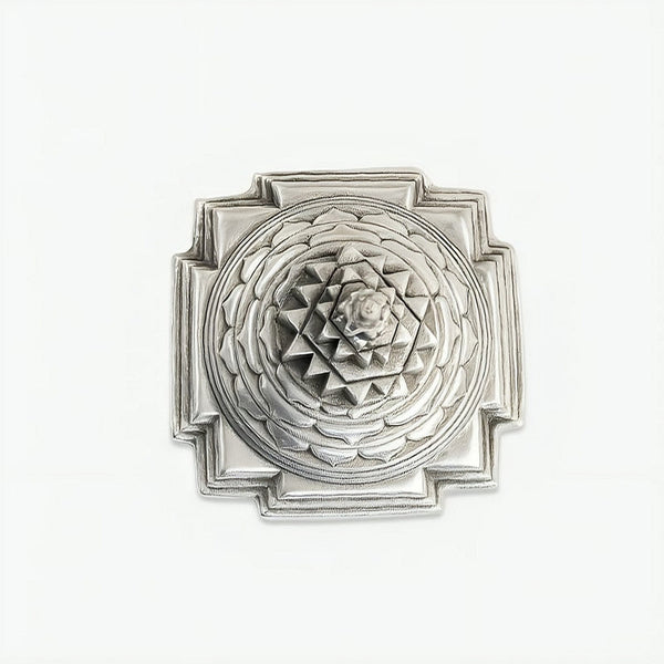 925 Silver Shree Yantra for Home Temple & Office Table